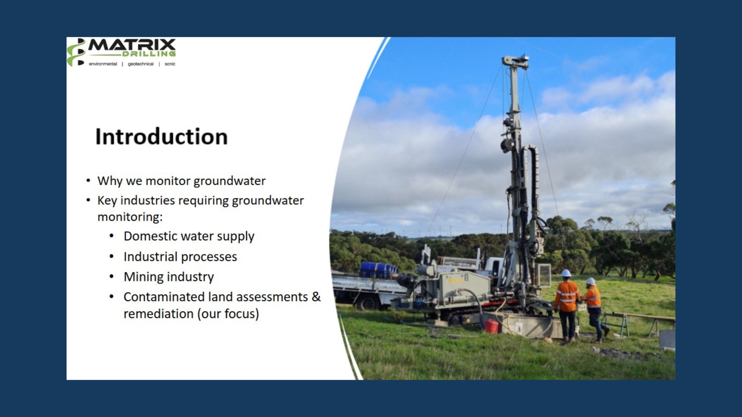 Digging Deeper! From Concept to completion in groundwater monitoring well installations