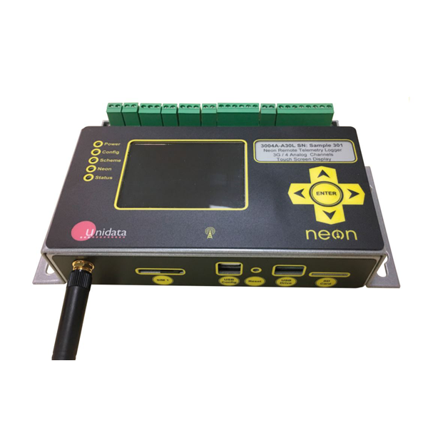 Unidata 3004L/3006L Neon Logger: 4/6 Channels, Touch Screen