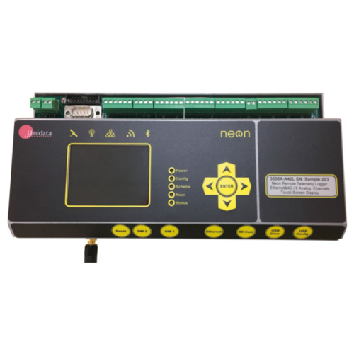 Unidata 3008 Neon Logger: 8 Analog Channels, Touch Screen