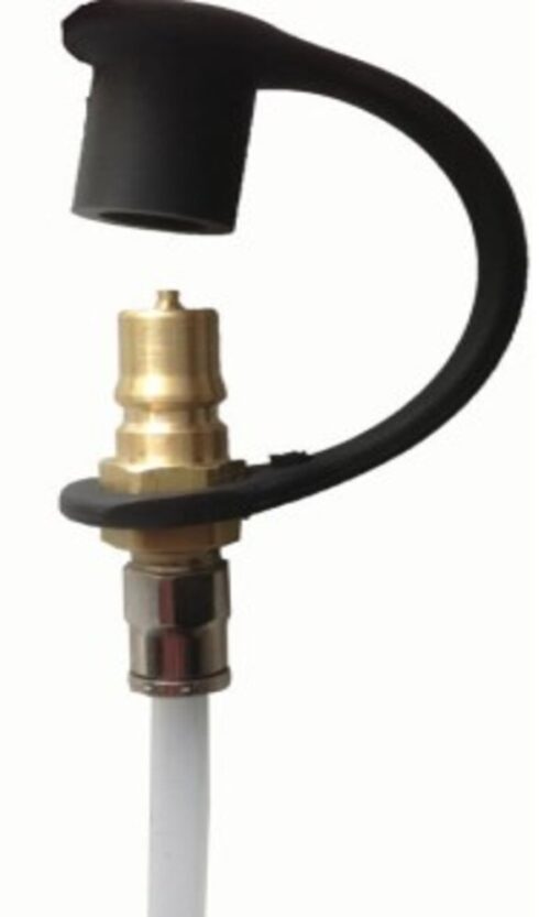 Sealing cap with push on fitting, brass, dust cap