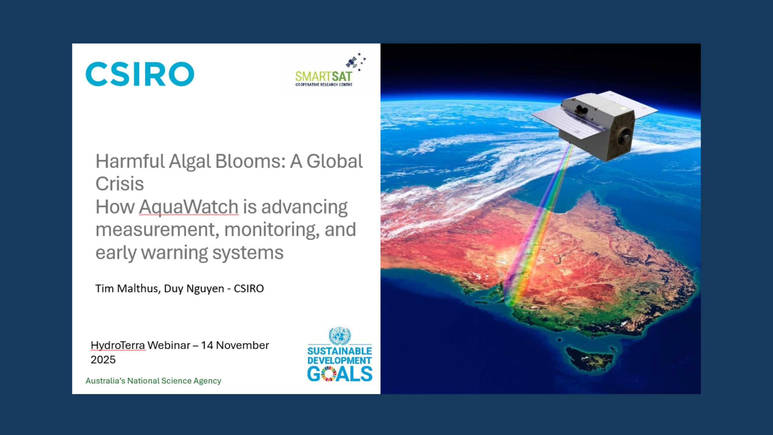 Harmful Algal Blooms: A Global Crisis.  How AquaWatch Australia is advancing measurement, monitoring, and early warning systems