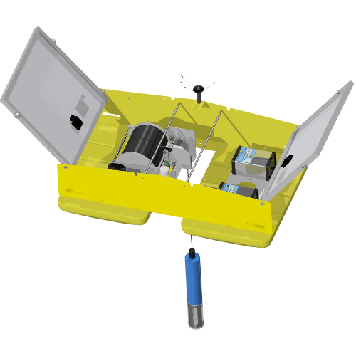 SolaRaft Vertical Profiler Water Column Monitoring System